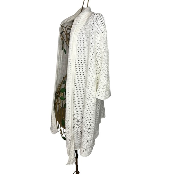 Vintage Maurada Knit Cardigan Sweater - White - Women’s Size XL - Picture 3 of 7